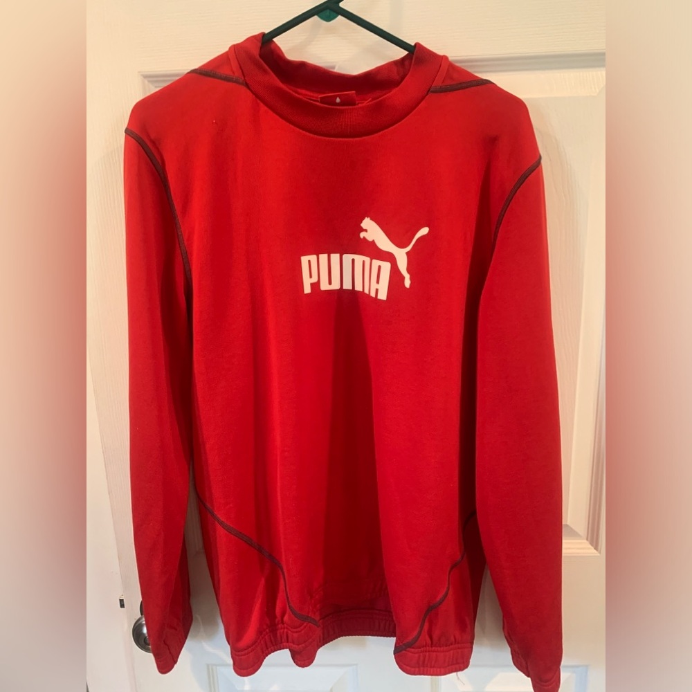Puma Red Crewneck Sweater Classic Style